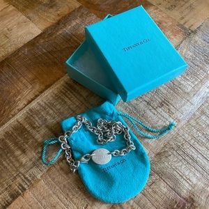Tiffany’s Oval Tag Necklace - Sterling Silver